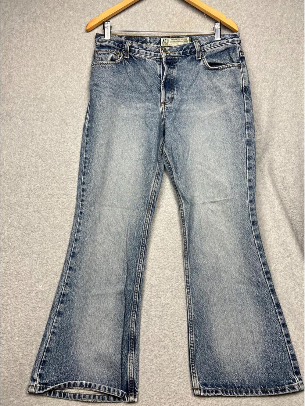 VTG Y2K American Eagle Boot Cut Button Fly Denim Jeans Womens Petites Sz 10P
